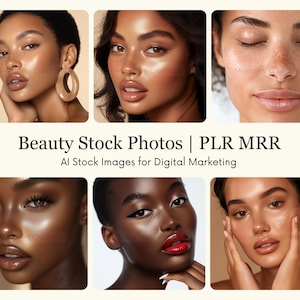 Beauty AI Stock Photos for Beauty and Skincare Brands Instagram Social Media Post Stock Photos with Commercial Use by Mussolini Creations