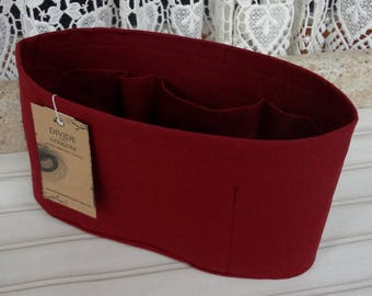 Bordeaux / ORGANISATEUR DE sac à main FORME / Dessous en tissu flexible ou pouvant être nettoyé avec un chiffon / ROBUSTE / 5 tailles disponibles / Toile 100 % coton