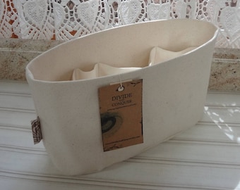 Naturel / ORGANISATEUR DE sac à main FORME / Dessous en tissu flexible ou facile à nettoyer / ROBUSTE / 5 tailles disponibles / Toile 100 % coton