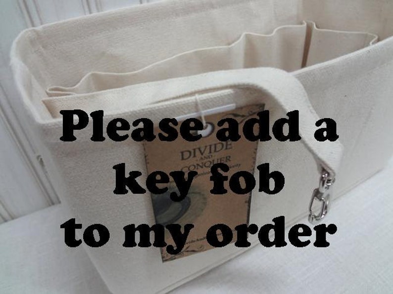 Please add a KEY FOB to my organizer / This is an add on option to your organizer purchase image 1