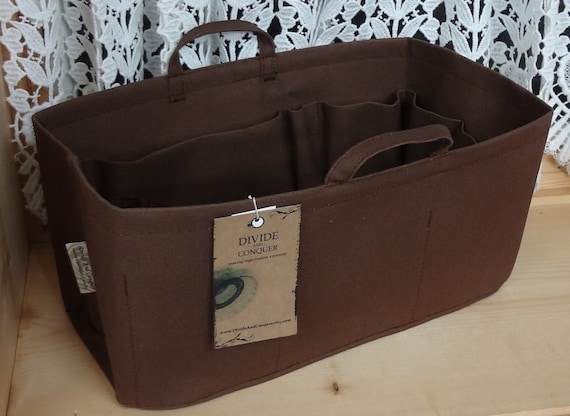 fits OnTheGo MM or GM / Purse Organizer-Shaper / 11 x 5 x 6H or 14 x 6 x 7H  / 100% cotton canvas / Wipe-clean bottom & flexible ends