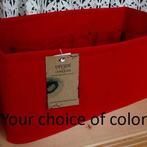 fits Speedy 30 / Purse Insert ORGANIZER SHAPER /Sturdy/ 11&quot; x 6&quot; x 6&quot;H / Flexible ends, Wipe-Clean Bottom/You Choose the Color