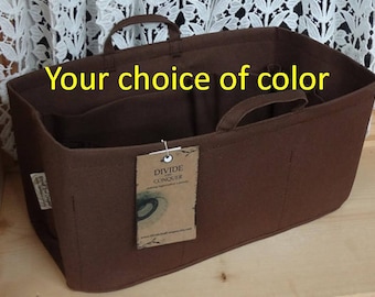 Convient aux grands sacs Longchamp Le Pliage / Organiseur de sac / 11,5 x 7 x 7 H / 100 % coton / Fond lavable-extrémités flexibles-anses-1 option supplémentaire