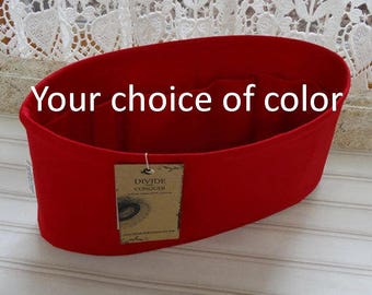 Wide Oval / 4 sizes available / Purse ORGANIZER insert / Wipe-clean bottom / 100% cotton / Interior pockets / STURDY / You choose the color