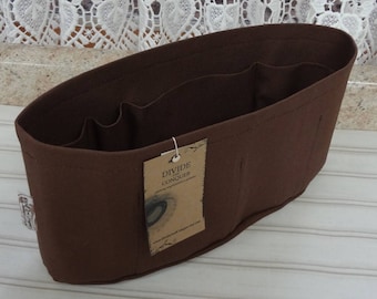 Marron / ORGANISATEUR DE sac à main FORME / Dessous en tissu flexible ou pouvant être nettoyé avec un chiffon / ROBUSTE / 5 tailles disponibles / Toile 100 % coton