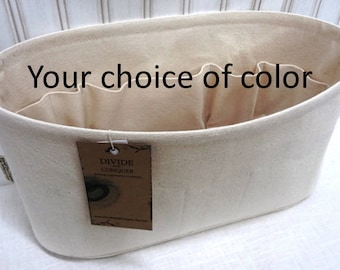 Oval 14" x 5" and 6" or 7" Height / Purse ORGANIZER Insert Shaper / With wipe-clean bottom / Sturdy & Durable / You Choose the Color