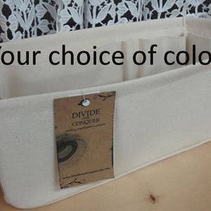 Fits older style Neverfull PM / Purse Organizer Shaper / Wipe-clean bottom & Flexible ends / 10" x 4.5" x 5"H / Sturdy / You Choose Color