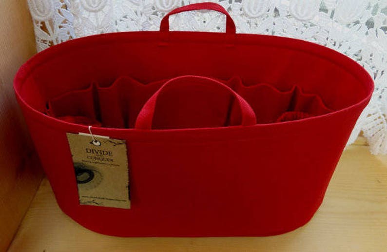 Purse Insert / Diaper Bag ORGANIZER insert / Handles/ Wipe-Clean Bottom & 2 extra options/ 14 x 6 x 7H / 100% cotton canvas/You choose color image 1