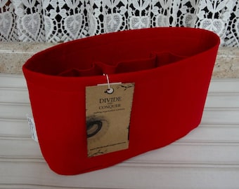 Rouge / ORGANISATEUR DE sac à main FORME / Dessous en tissu souple ou lavable en chiffon / ROBUSTE / 5 tailles disponibles / Toile 100 % coton