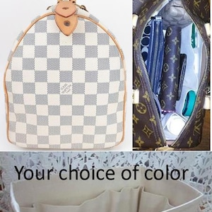 fits Speedy 25 / Purse ORGANIZER Shaper / Wipe-clean bottom & Flexible ends / You choose the color / 9&quot; x 5&quot; x 5&quot;H / Sturdy