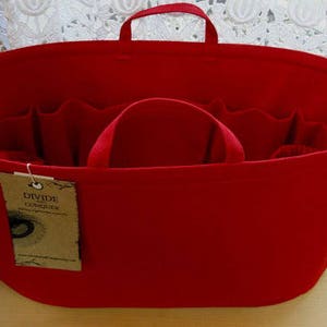 fits large Longchamp / Purse - Diaper Bag ORGANIZER insert / Handles / Wipe-clean bottom / 2 Extra options / 13 x 6 x 7H  / You choose color