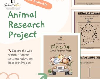 Animal Research Project | Homeschool Printable Worksheet (PDF)