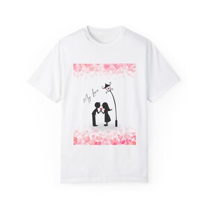 Romantic Couple T-Shirt: Heart Design, Soft Cotton Tee