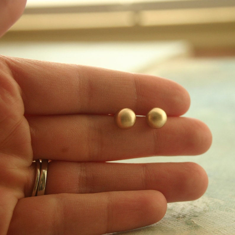 Jumbo 8mm large gold stud earrings gold ball earrings Gold Earrings Matte Gold Stud Earrings gold post earrings