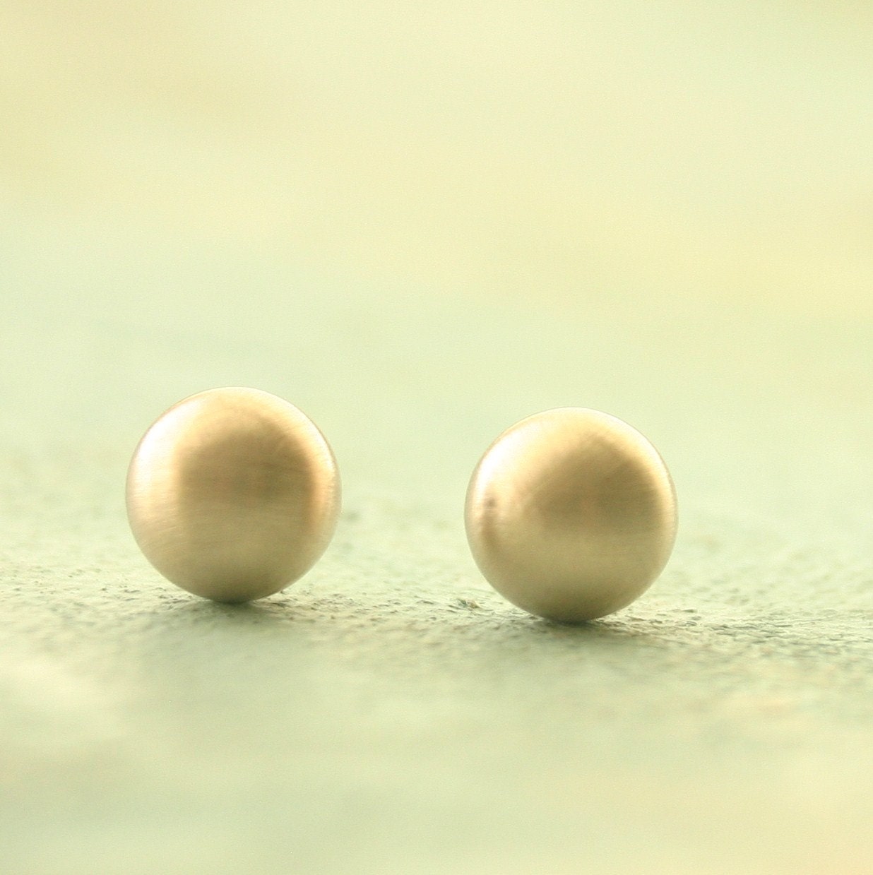 Gold Earrings Matte Gold Stud Earrings Gold Ball Earrings Etsy UK