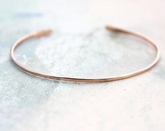 Rose Gold Cuff Bracelet , thin rose gold bangle bracelet, adjustable rose gold bangle bracelet, gold jewelry