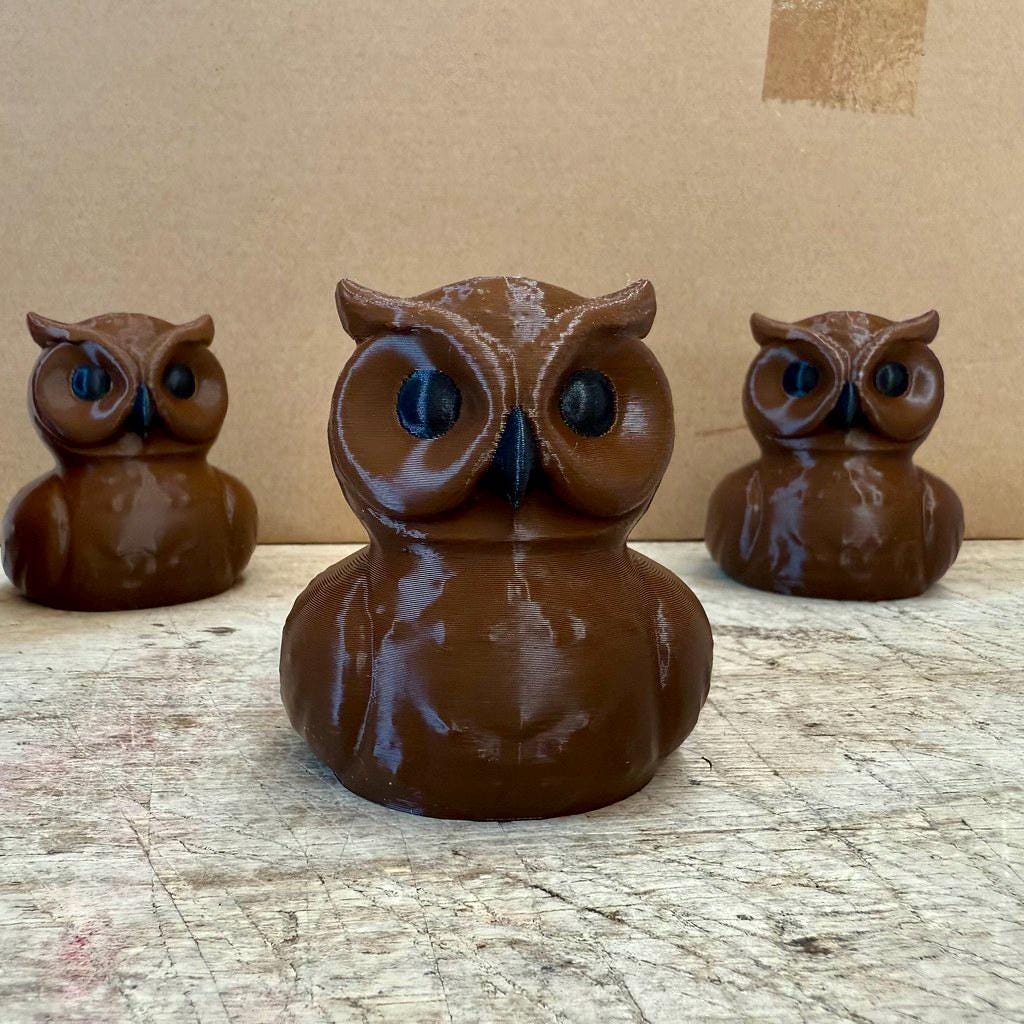 Brown Owl Hoot Duck Figure Toy