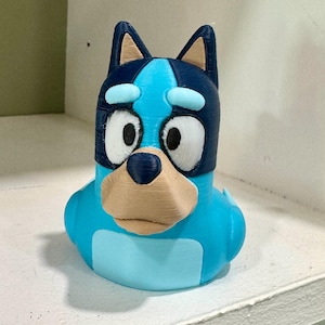Blue Dog Cartoon Duck Figure Toy