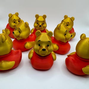 Gold Honey Bear Character Duck Figure Toy