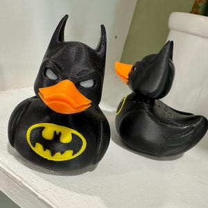 Black Bat Dude Super Hero Duck Figure Toy