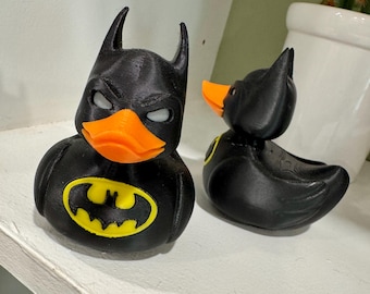 Black Bat Dude Super Hero Duck Figure Toy