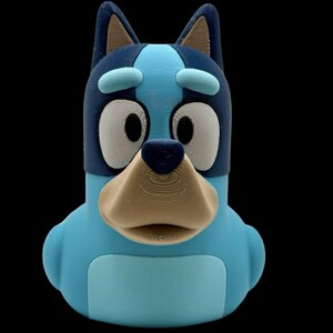 Blue Dog Cartoon Duck Figure Toy