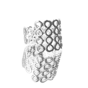 925 Sterling Silver Infinity Ring / Openwork Statement Band / Elegant Filigree Jewellery / Modern & Timeless Design Gift