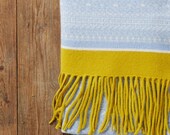 Large Knit wrap, Wrap scarf, large shawl, Blanket Scarf, Fair Isle, knit wrap, wool shawl, light blue shawl, luxury wrap, handmade shawl