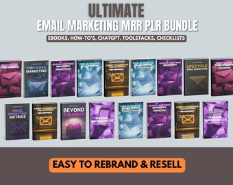 E-Mail Marketing PLR MRR EBook Bündel,Passives Einkommen DFY, Gesichtsloses Digitales Marketing, Master Resell Rechte Produkte & Bildung