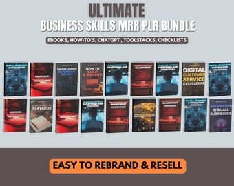 Business Fähigkeiten PLR MRR EBook Bündel,Passives Einkommen DFY, Gesichtsloses Digitales Marketing, Master Resell Rechte Produkte & Bildung