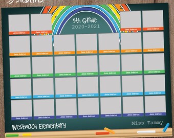 PHOTOSHOP School Class (35 Photos!!) Template - 8x10 Photoshop File