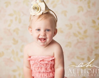 Custom Party Hat Headbands - Great for Photography Prop - Lace up Side with Lilly flower