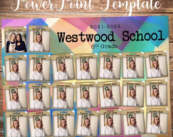 PowerPoint School Class Photo Template - 8x10 Microsoft PowerPoint File