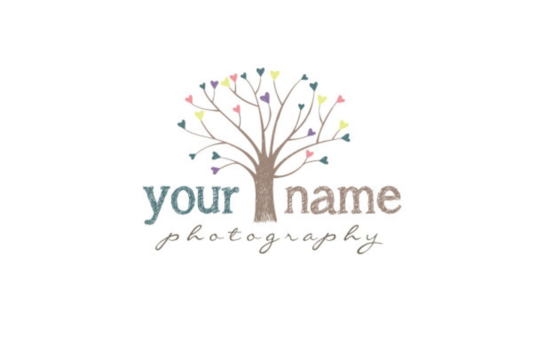 Photography Logo & Watermark Pre-made Tree of Hearts - Etsy