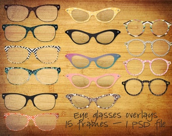 Eye Glasses Frames - Digital Overlays - Photoshop File