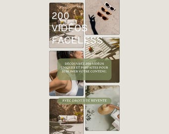 Content Calendar Pack for 3 months and 200 faceless videos with resale rights