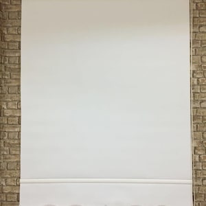 Persiana enrollable blanca limpia con borde decorativo / Persiana clásica moderna / Para tamaños especiales, envíe un mensaje