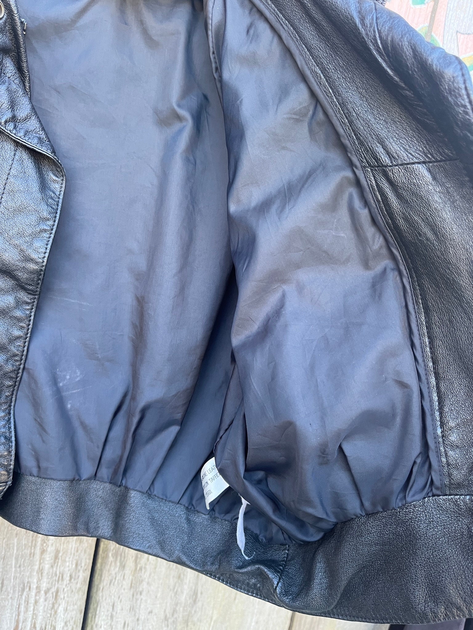 80s Cropped Leather Jacket | Vintage Black Wilson Leather