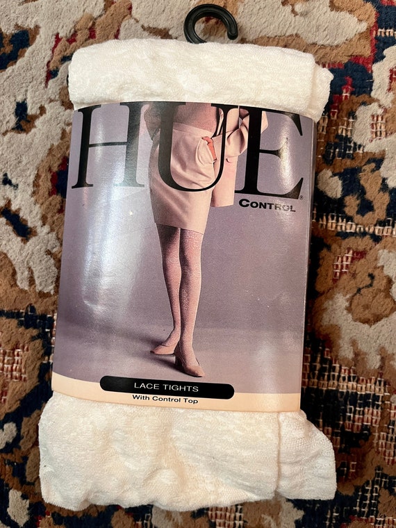 Vintage Tights 90 s Vintage HUE Ivory Lace Tights Deadstock Etsy