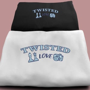 Embroidered Twisted Love Sweatshirt, Twisted Series Merch, Booktok Sweatshirt, Bookish Sweater, Ana Huang Inspired Merch,Romance Reader Gift