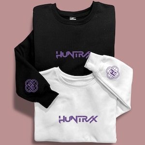 Kpop Hunters 3D PUFF Embroidered Sweatshirt – Rumi Mira Zoey Pullover – Jinu K-pop Anime Fan Gift – Cute Gift for Women & Kpop Lovers