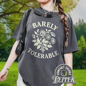 Comfort Colors Barely Tolerable Pride and Prejudice Shirt, Jane Austen Tee, Pride And Prejudice, Bookish Booktok Merch Shirts, Bookclub Tee
