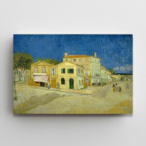 Vincent van Gogh The Yellow House Canvas, Impressionist Wall Art, Classic Art Print, Yellow Building Printing, Home Decoration Canvas