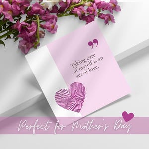 Cartes d'affirmation imprimables pour la fête des mères - 20 cartes inspirantes pour l'amour de soi, la positivité et la confiance en soi