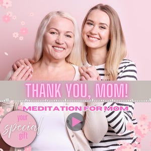 Meditação Guiada para Mães | Presente para Imprimir para o Dia das Mães | Pacote Digital de Cartas de Amor e Afirmações para o Dia das Mães | Presente Emocionante para Mães