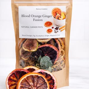 Blood Orange Simmer Pot Kit – Stovetop Potpourri, Natural Citrus Spice Home Fragrance, Hostess Gift