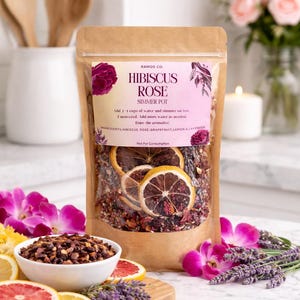 Hibiscus Rose Simmer Pot Kit | Natural Floral Home Fragrance Blend
