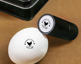 Personalized Egg Stamps—Custom Text, Safe Farm Labels for Boxes, Birthday Gifts for Farmers, Dads, Moms