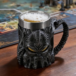 Personalized Cthulhu Stainless Steel 20oz Mug | Custom Name | Birthday Gaming Party | Gift for Cthulhu Fans/Game Lovers | Game Night