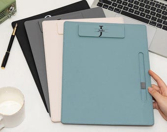 Personalized Multicolor A4 Clipboard - Custom Initial and Name with Pen Holder, School Essentials Back-to-School or Teacher’s Day Gift